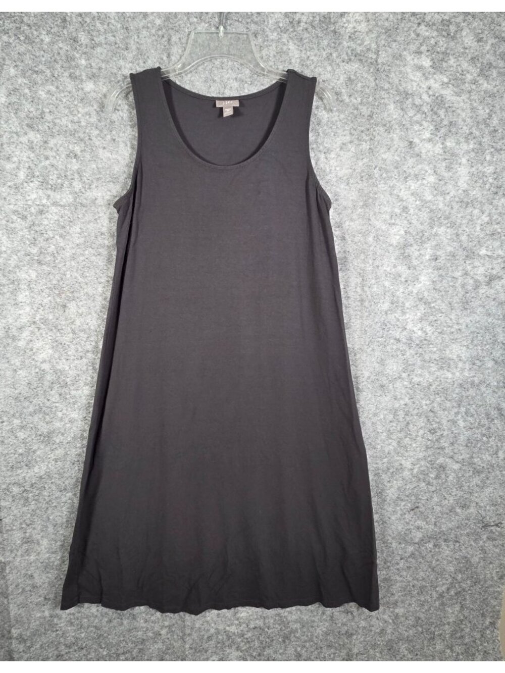 J. Jill Stretch Sleeveless Scoop Neckline Knee Length Black Shift Dress  Black S
